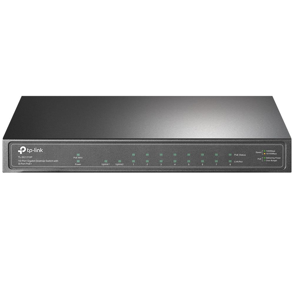 10-Port Gigabit Switch with 8-Port PoE+ TL-SG1210P
